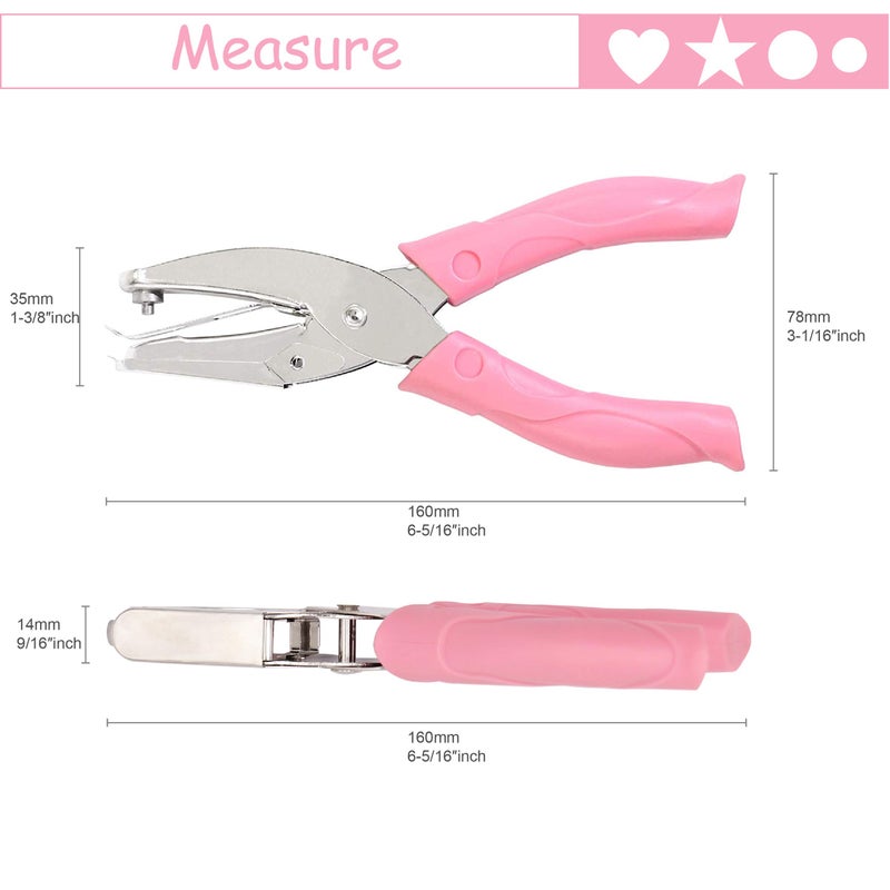 Taxutor 1/4 Inch Heart Shaped Hole Punch with Soft-Handled Punchers for Paper - Image 3